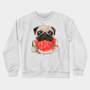 Pug Watermelon Crewneck Sweatshirt